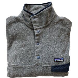 Patagonia Men's Lightweight Synchilla Snap Fleece Pullover Grey Size M